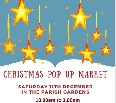 poster - Bishop's Cleeve Christmas pop up market Saturday 11th December